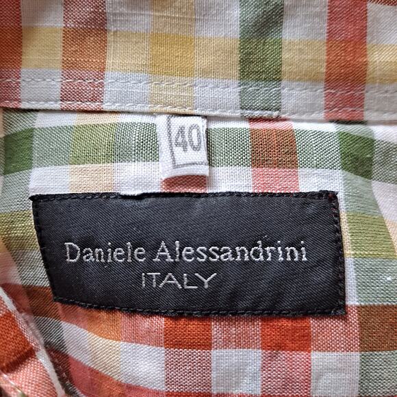 Daniele Alessandrini Bundle of 2 Gingham Plaid Button Up Shirts Womens S & M - Picture 16 of 16